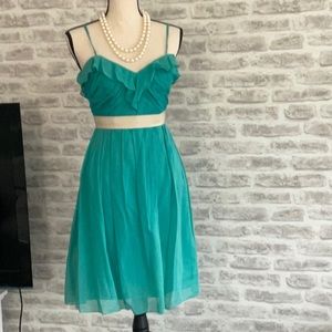 Watters & Watters turquoise/green dress